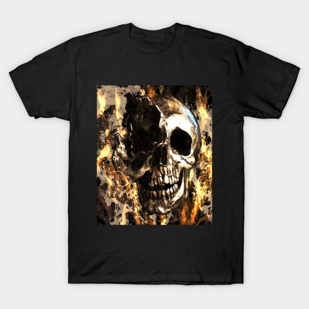 Metal Skull T-Shirt by laurelsart2014
